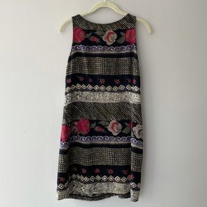 Vintage-Style Floral Print Sleeveless Mini Dress